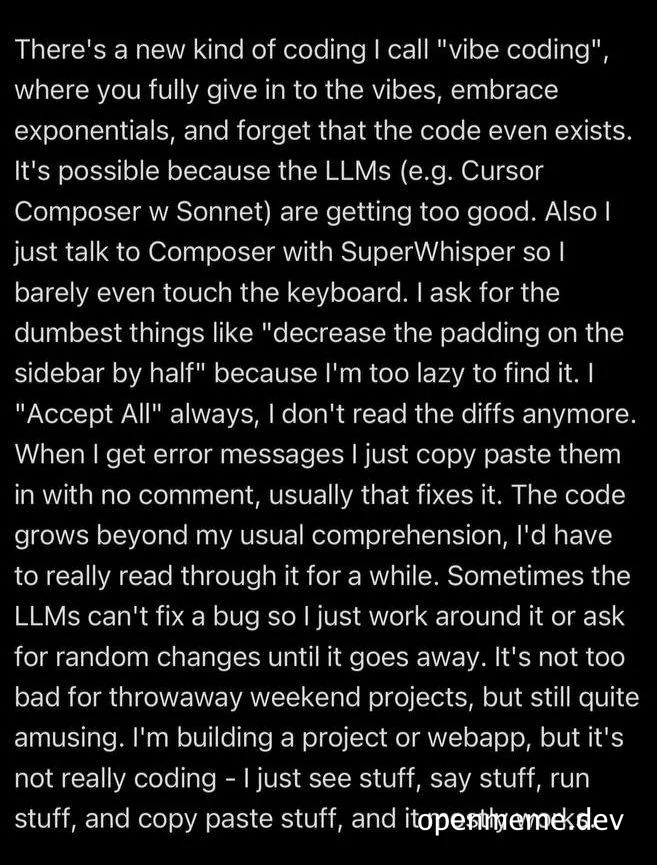 vibe coding with LLMs