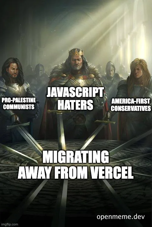 JAVASCRIPT HATERS MIGRATING AWAY FROM VERCEL