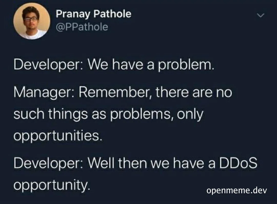 DDoS opportunity meme