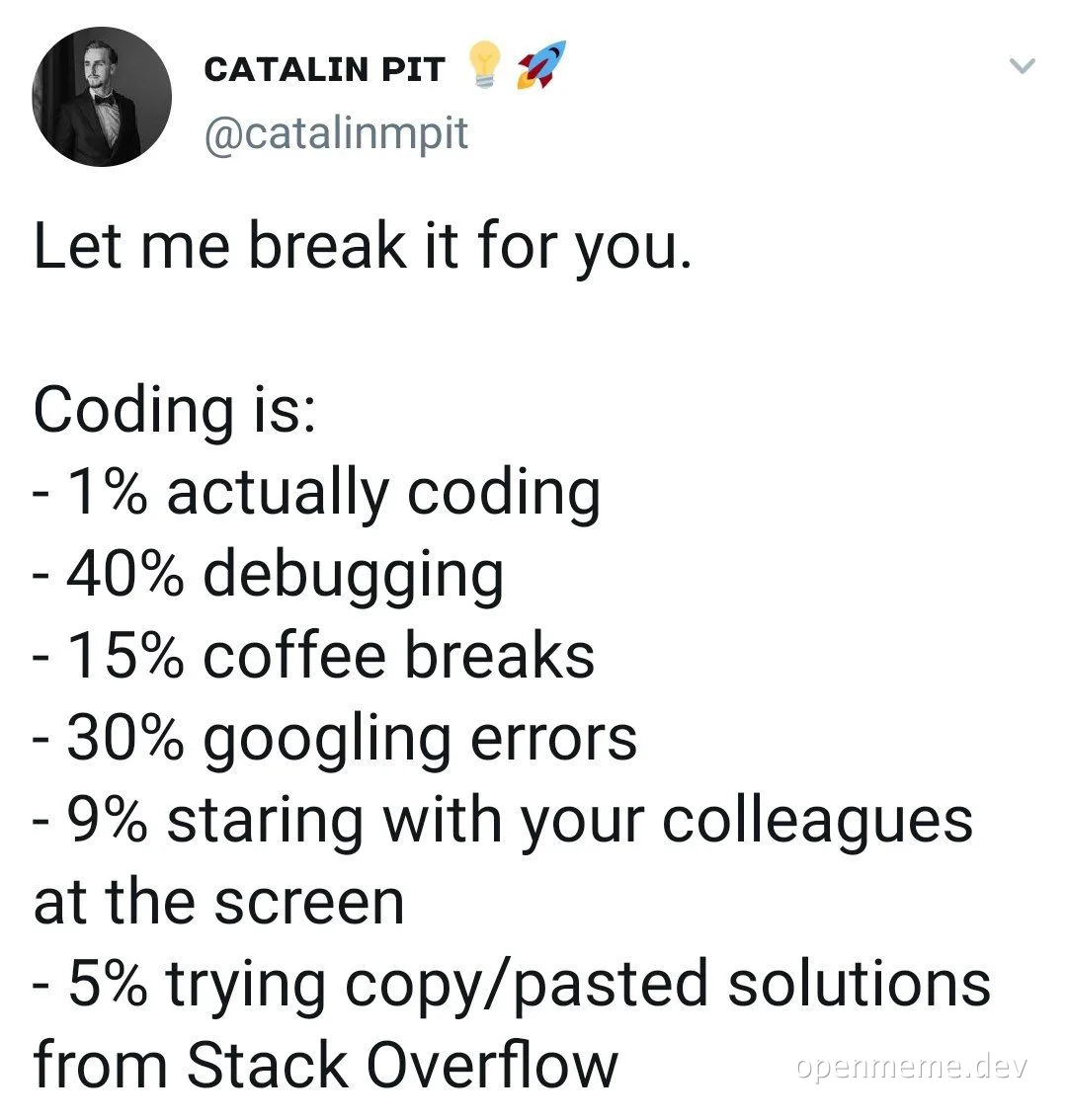 Coding breakdown meme