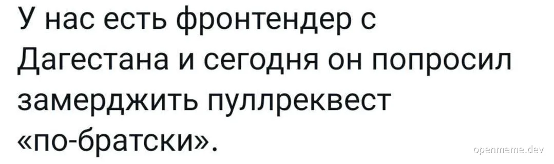 frontend developer from Dagestan asks to merge pull request 'like a brother'