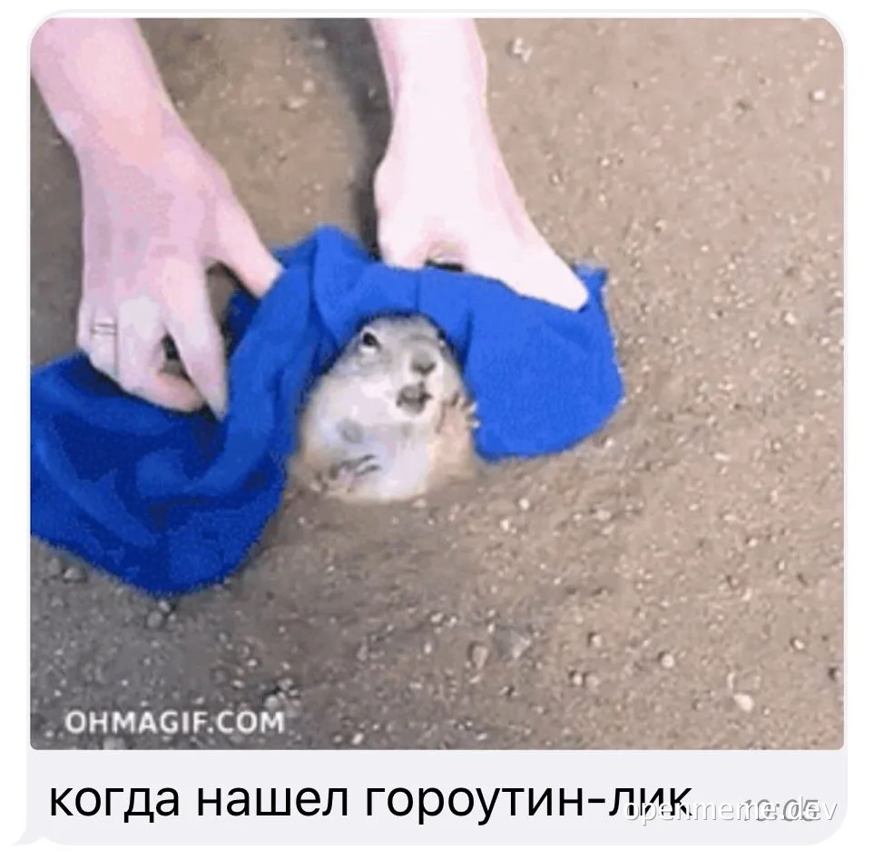 a gopher peeking out from a blue cloth