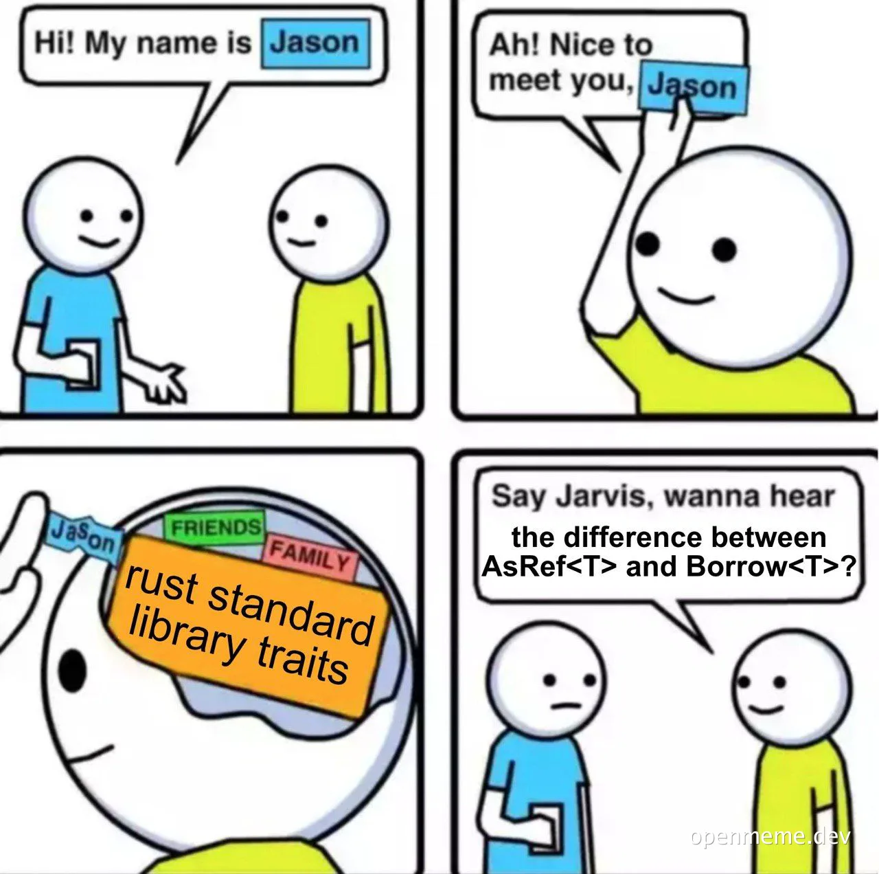 Rust standard library traits meme