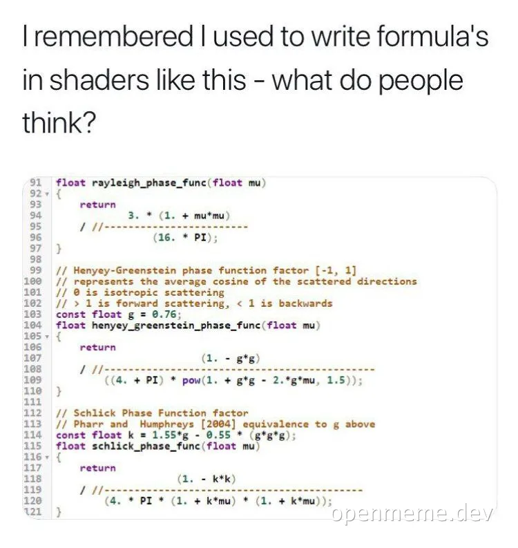 a programmer looking back at old shader formulas