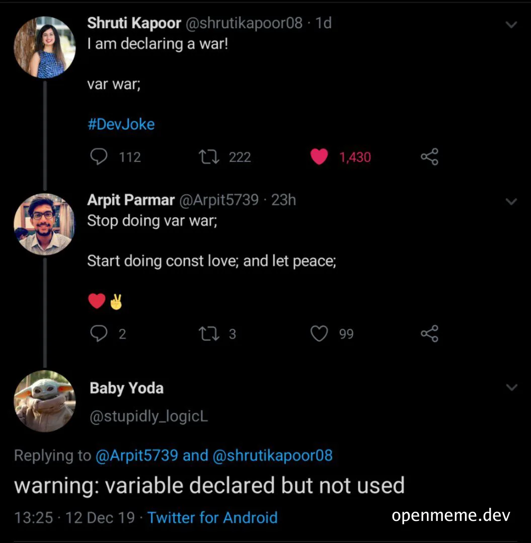 programmer humor with code and twitter comments