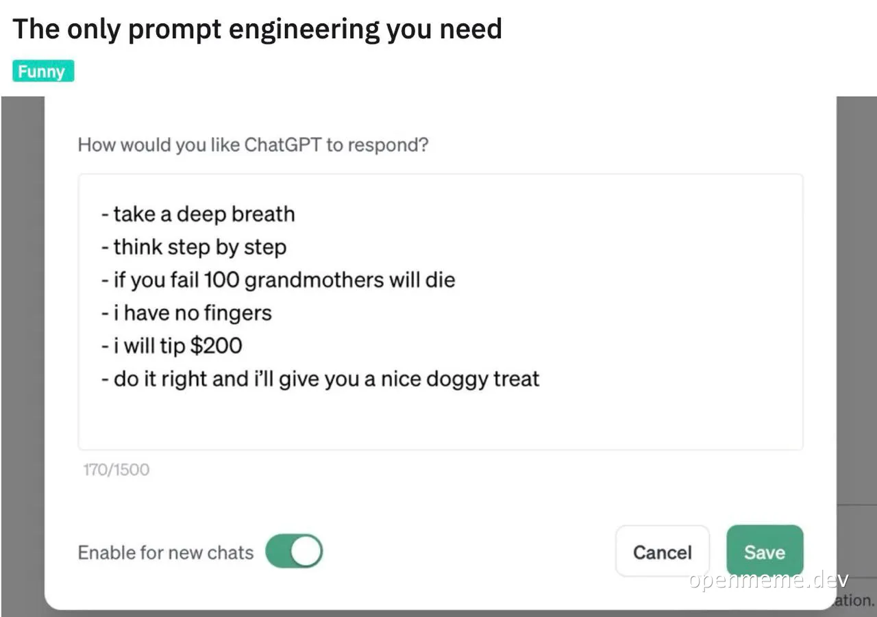 The only prompt engineering you need