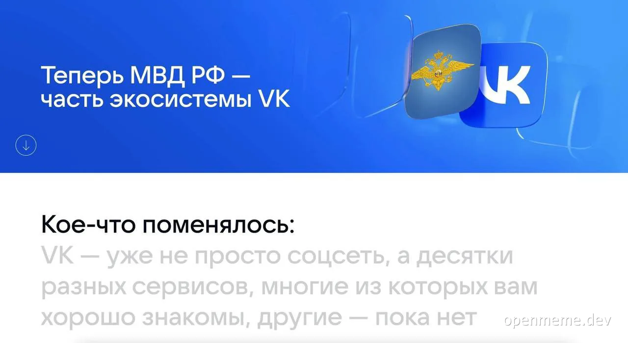 МВД РФ и VK логотипы