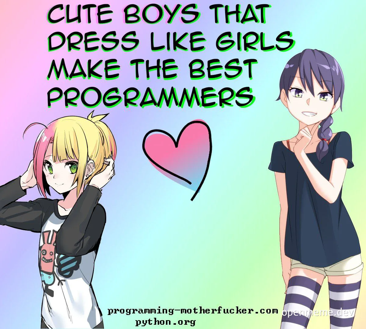cute boys dress like girls make best programmers anime girls