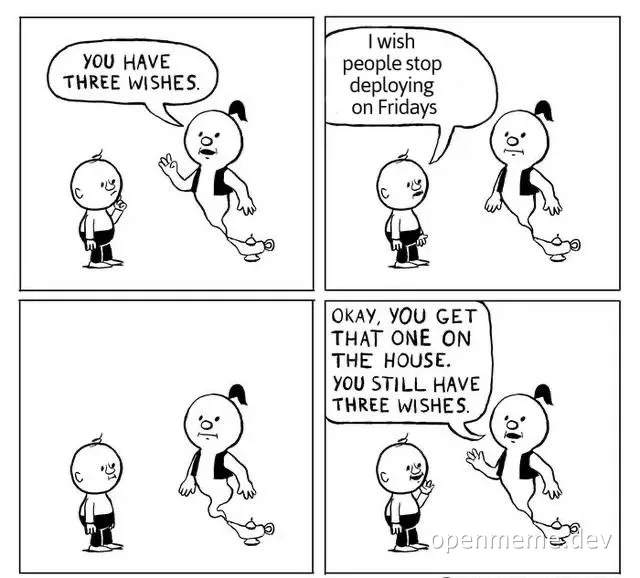 xkcd comic about wishing people stop deploying on Fridays