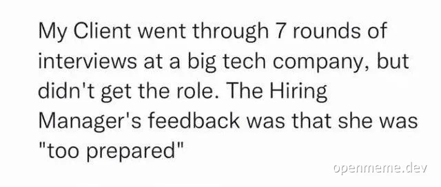A humorous text about a job interview