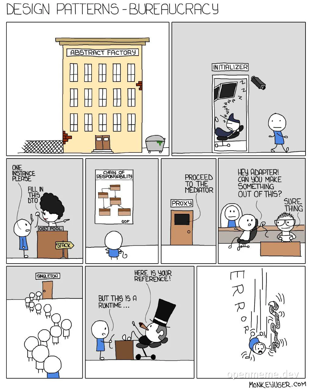 design patterns bureaucracy meme
