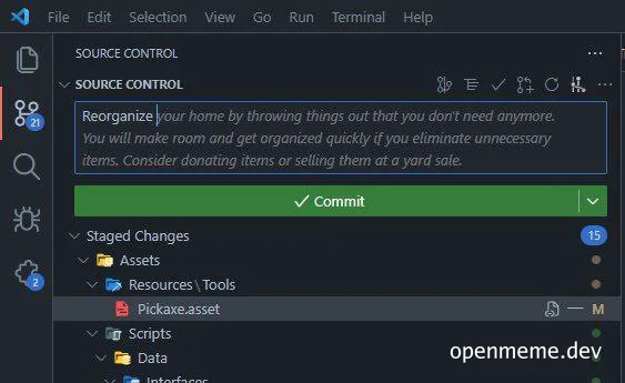 AI commit message