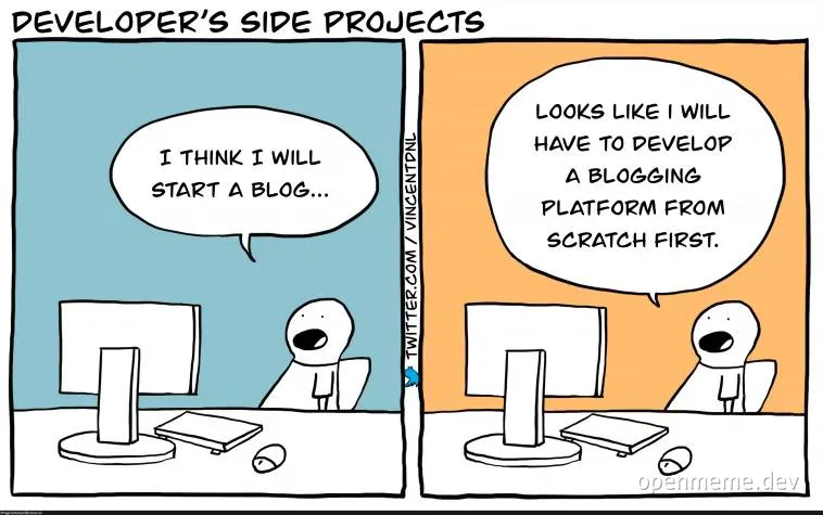 cartoon developer considers starting a blog