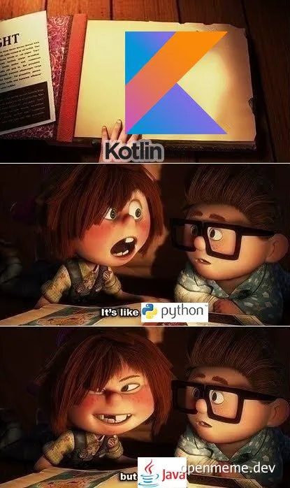 Inside Out characters react to Kotlin vs Python vs Java programming languages