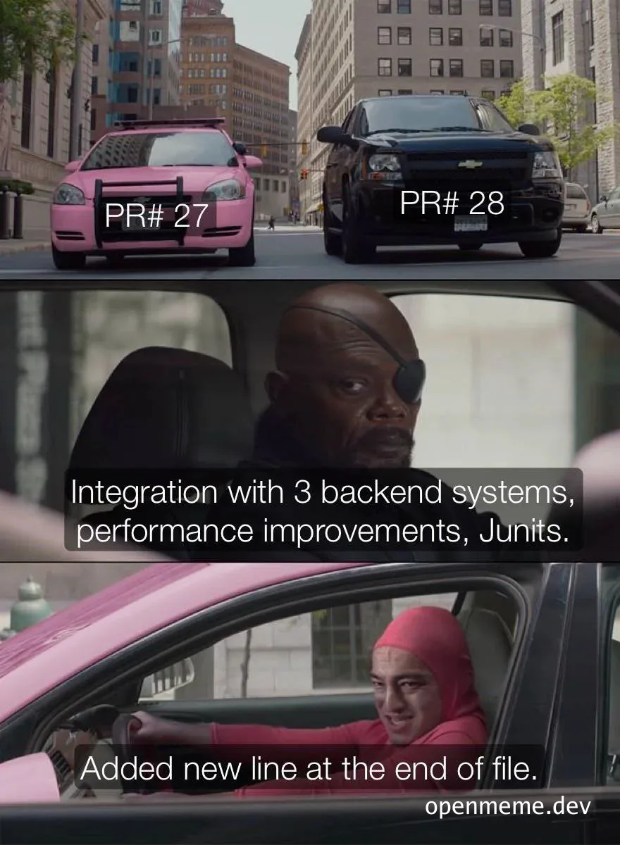 meme about pr review