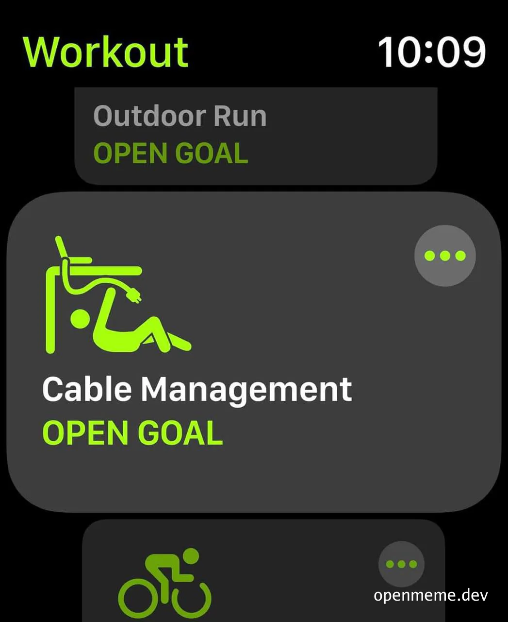 Cable management open goal meme
