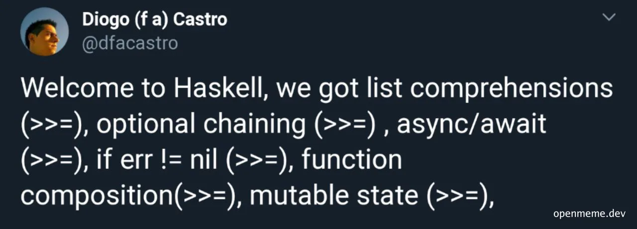 Haskell programming language features joke