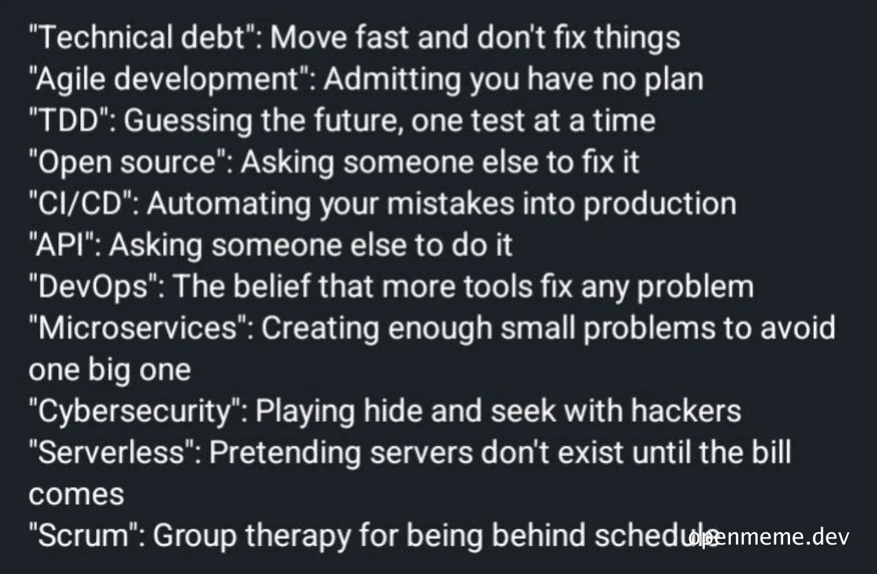 humorous definitions of developer terms