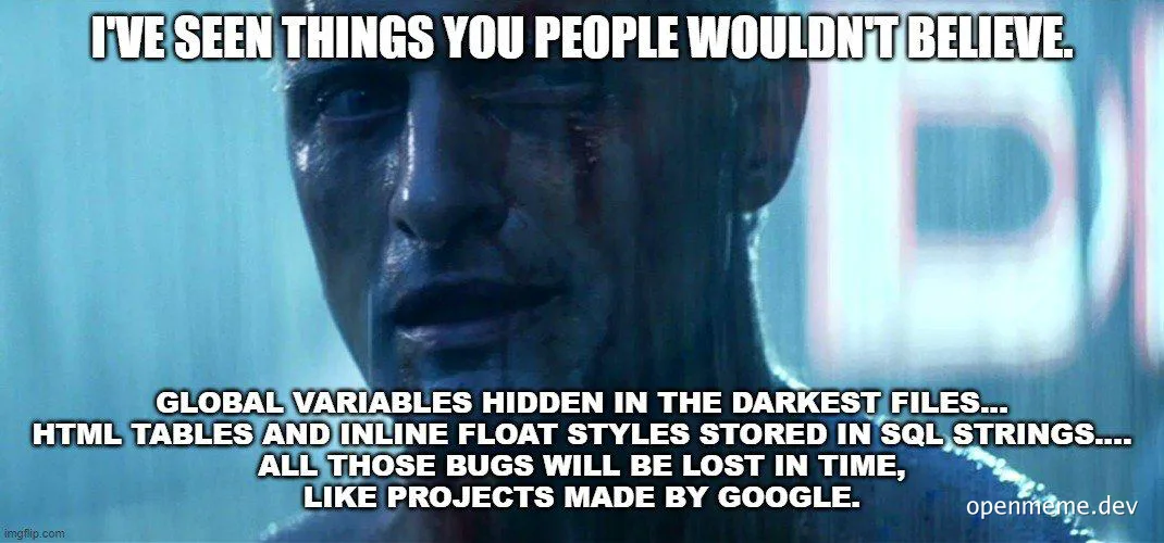 meme about bad coding practices