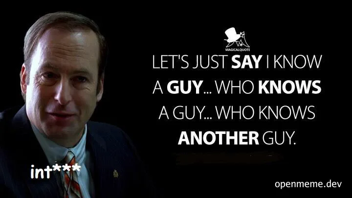 a man in a suit with a quote about knowing a guy