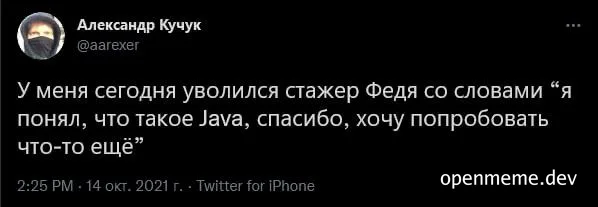 russian developer internship dropout