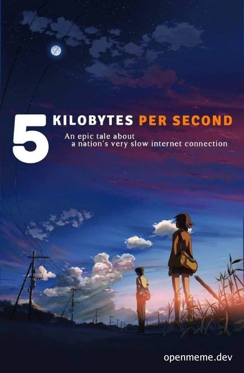 5 kilobytes per second slow internet connection meme