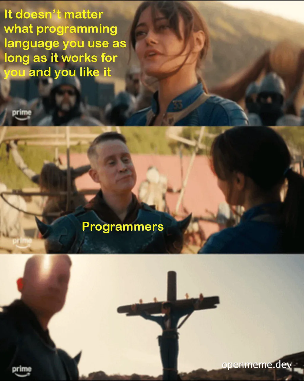 meme about programming language preference