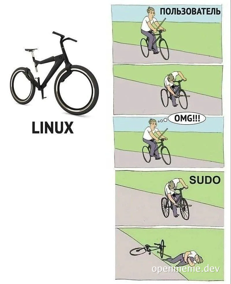 Linux sudo meme comic