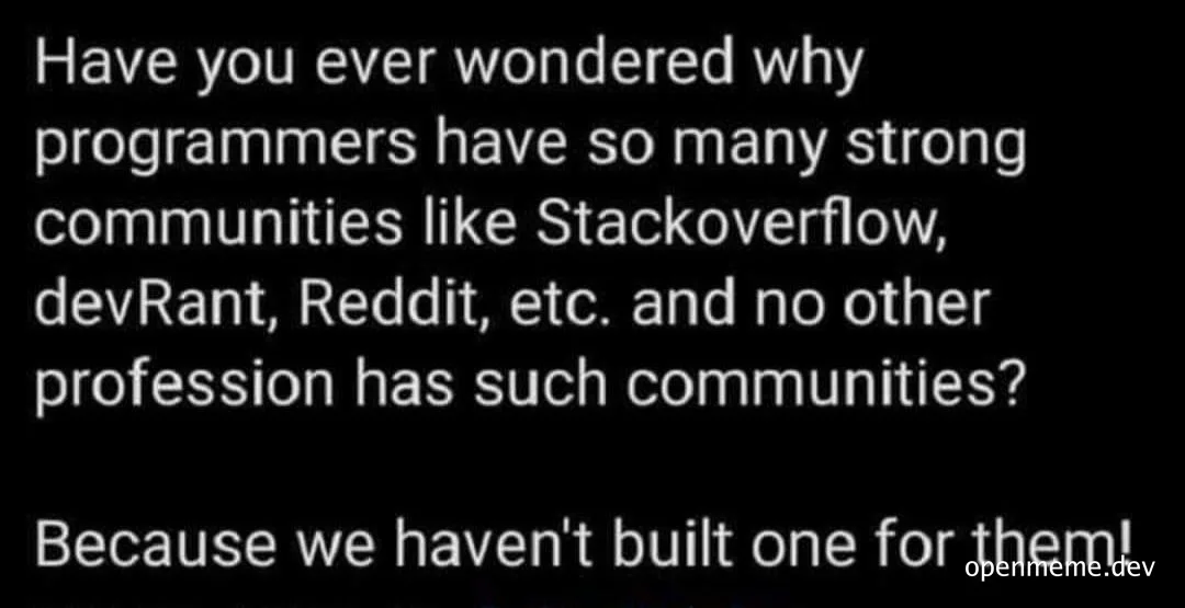 programmer community meme