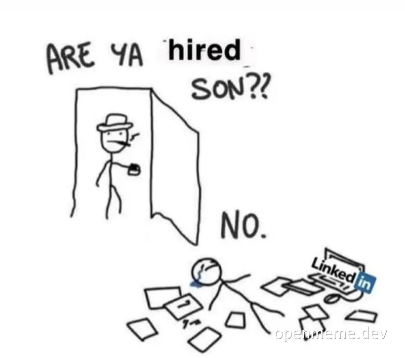 Rejected job applicant crying on laptop with LinkedIn open
