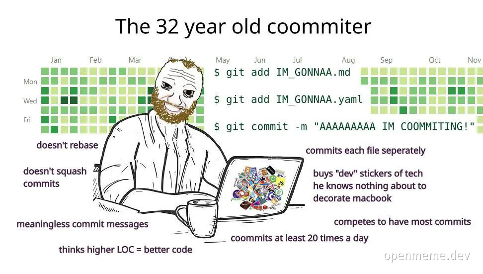 The 32 year old coommiter meme