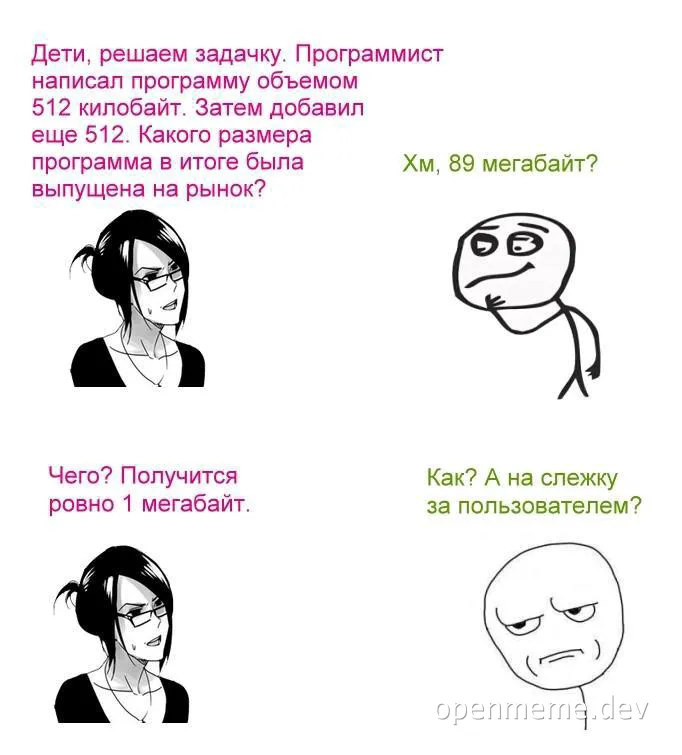 russian programmer humor about code size and user tracking