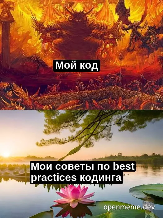 meme about coding best practices
