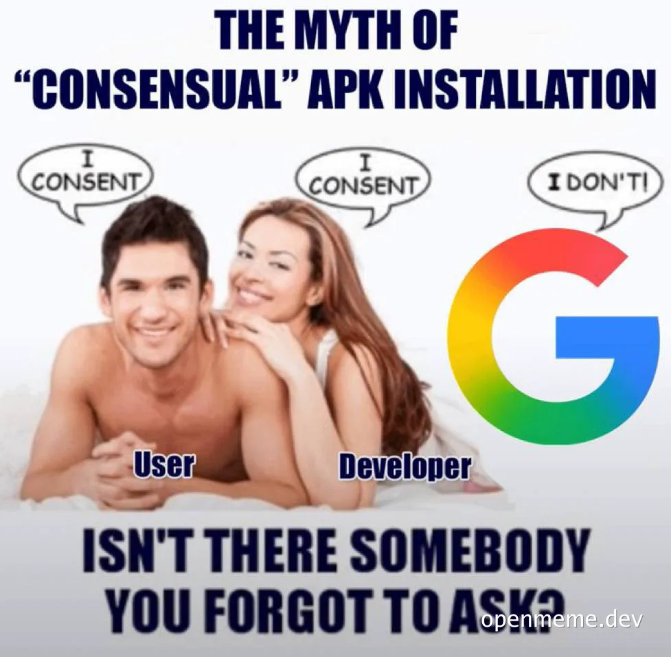 The myth of consensual APK installation meme