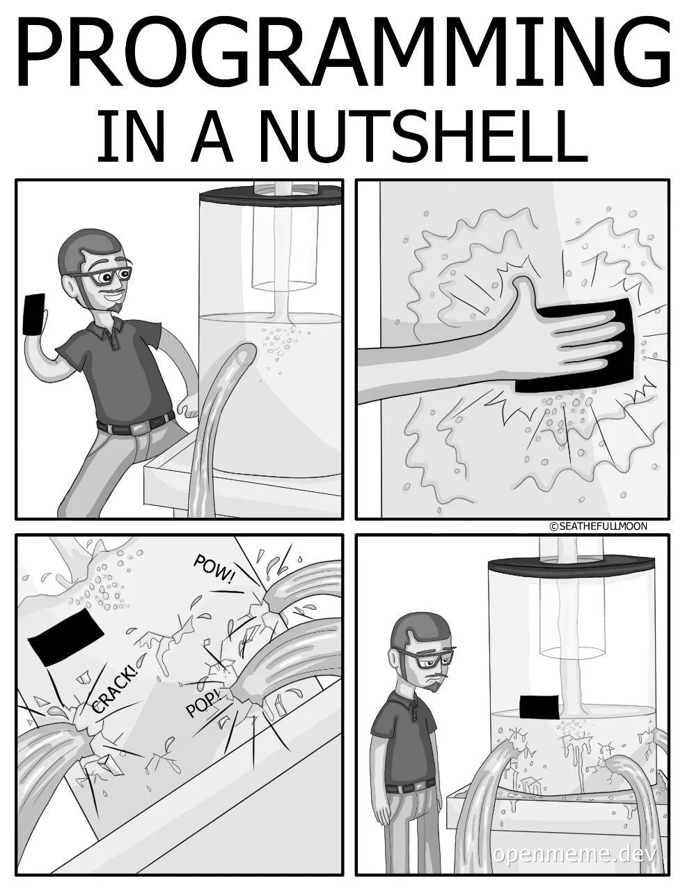 programmer struggles with coding