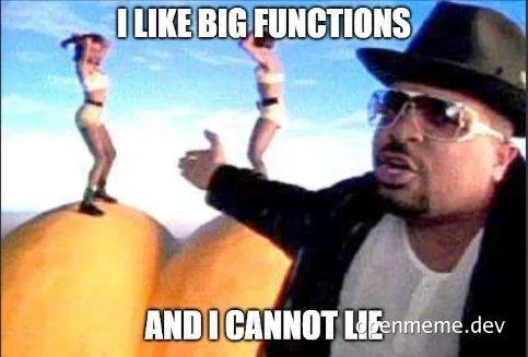 Big functions meme with a man in a hat and sunglasses