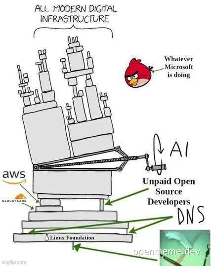 angry bird launching into digital infrastructure