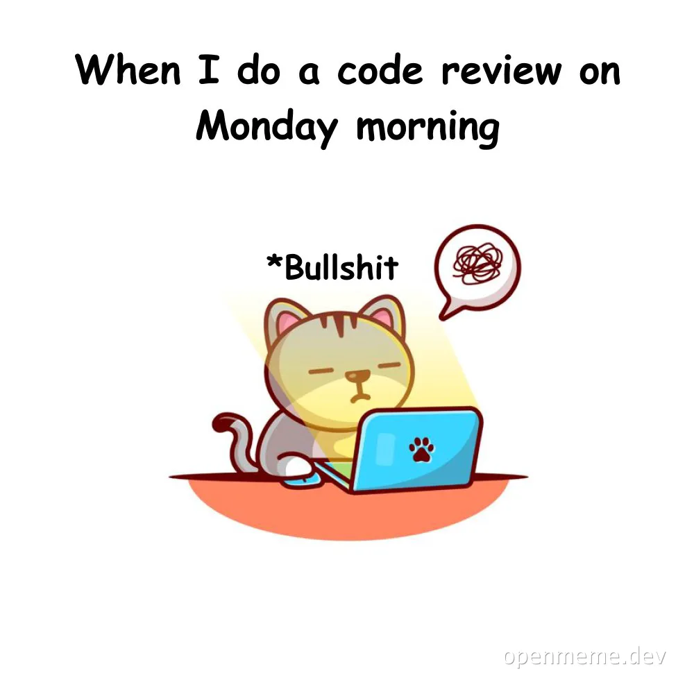 cat looking at laptop with confused expression and speech bubble with squiggle