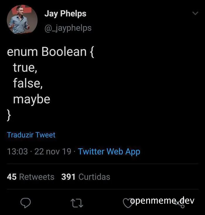 enum Boolean { true, false, maybe }