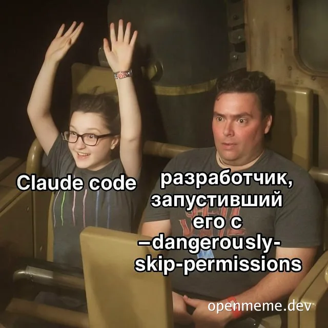 Claude code developer runs code with dangerously-skip-permissions