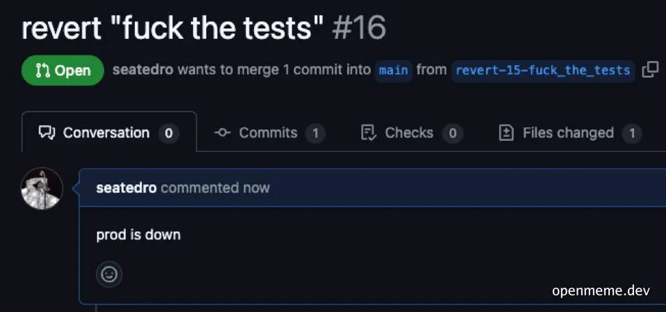 revert 'fuck the tests' prod is down
