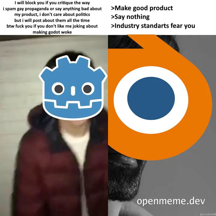 angry developer meme about criticism and woke jokes