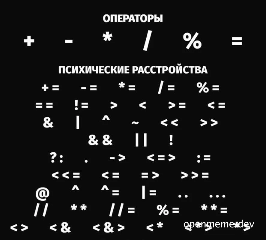 Russian programming operators meme