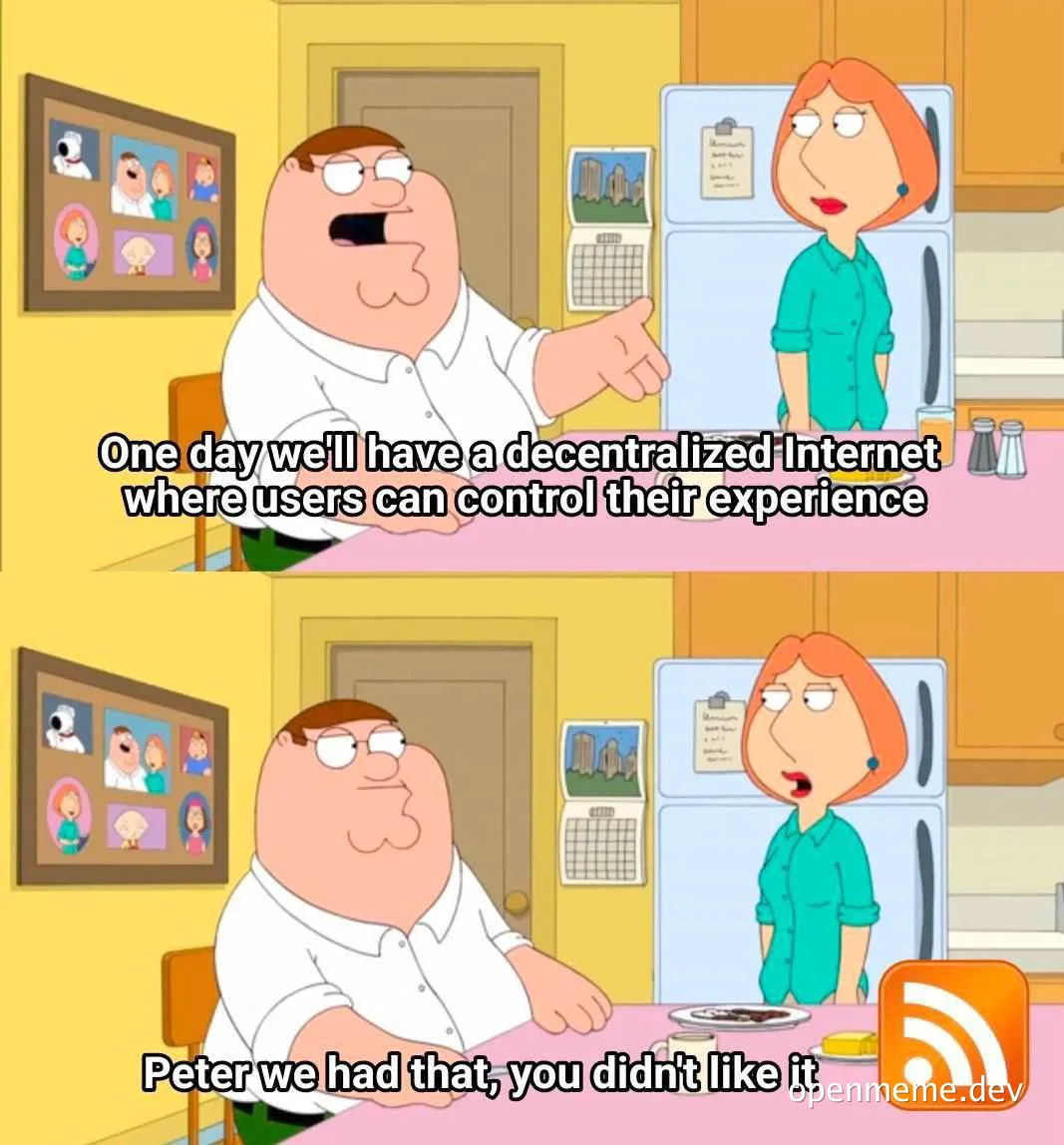 Family Guy meme about decentralized internet