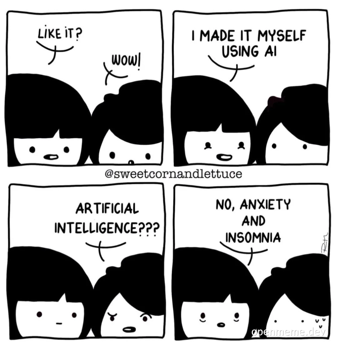 Comic strip about AI-generated art and the cost of creativity