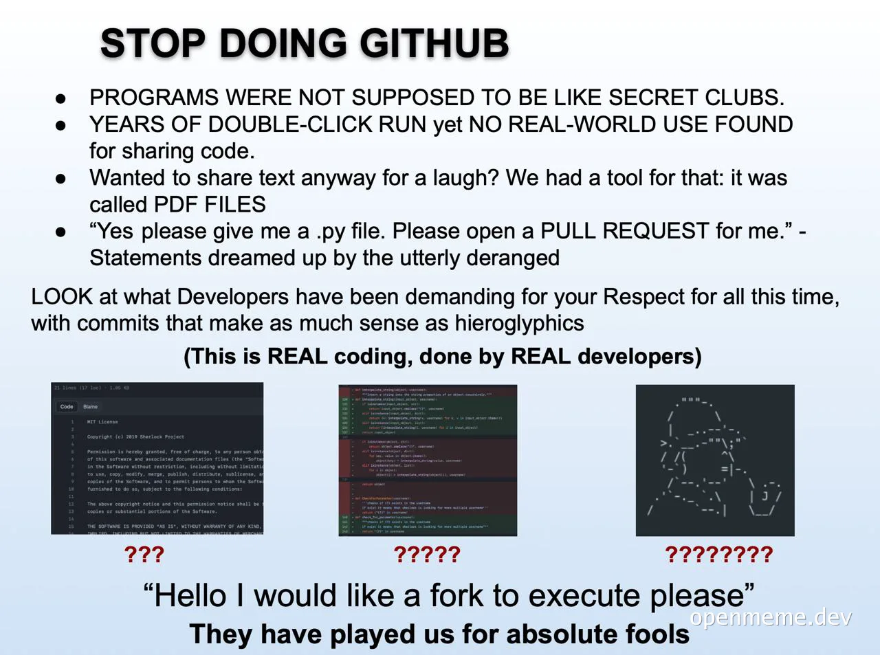 humorous image about github problems