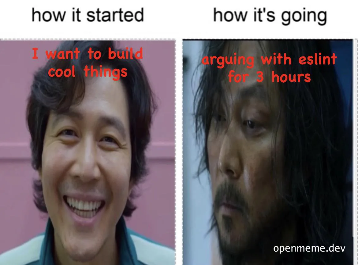 programmer frustrated with eslint