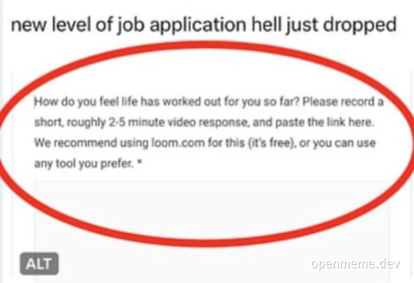job application hell screenshot