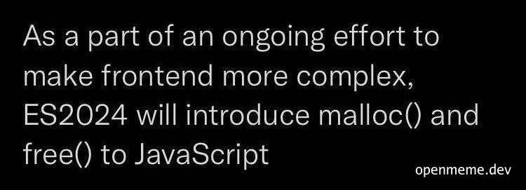 ES2024 JavaScript update with malloc and free functions