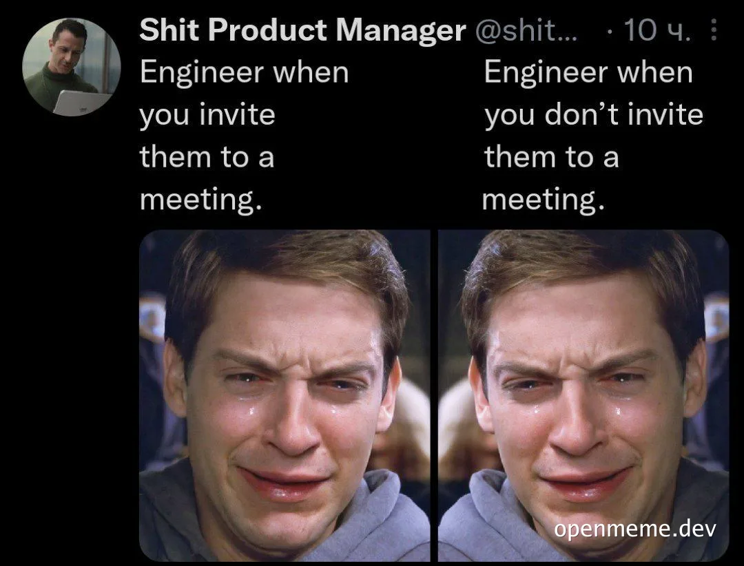 engineer reactions to meeting invites